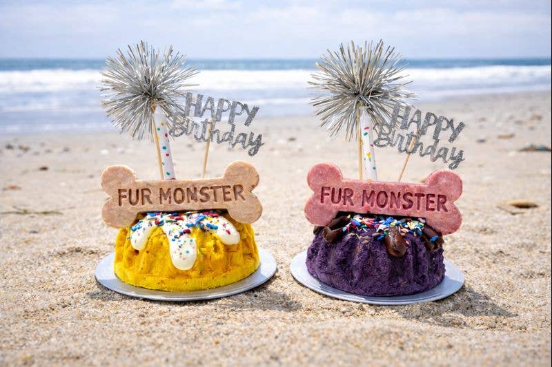 Fur Monster Goodies LLC - Freeze-Dried mini Meat Celebratory Cake: Organic Beef