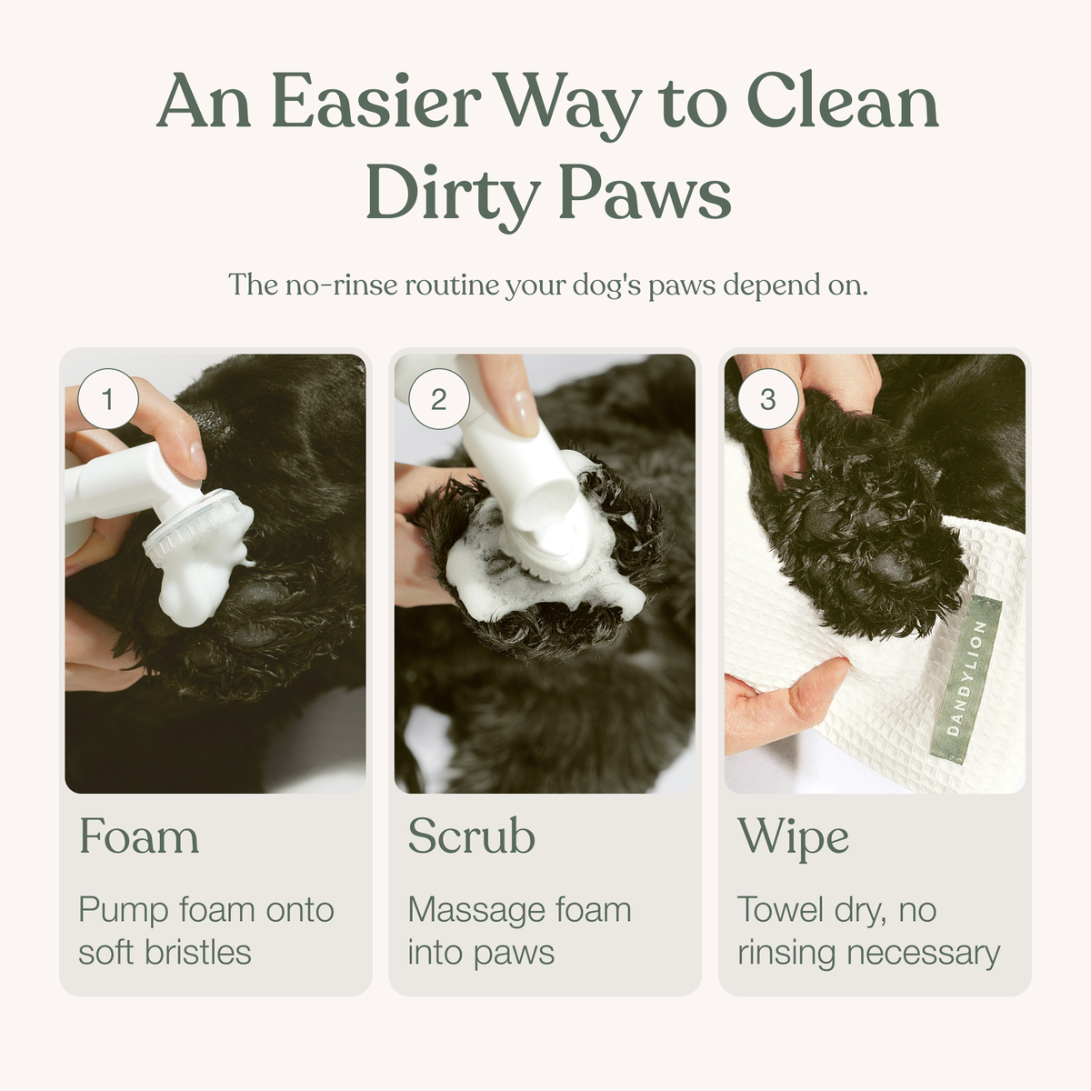 Dandylion | Clean Paws No-Rinse Foaming Cleanser (5 oz)