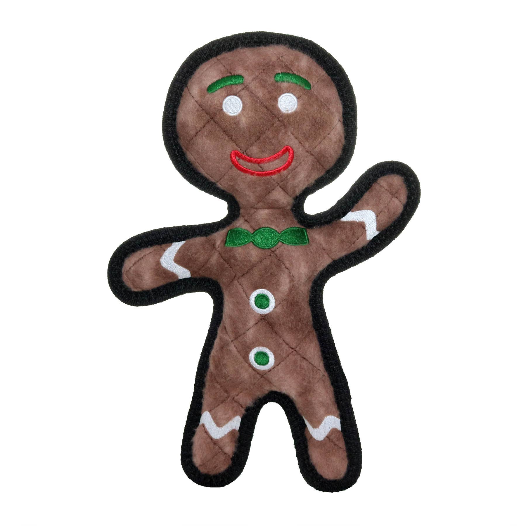 Tuffy Dog Toys - VIP Products - Tuffy Gingerbread Man - Christmas, Durable, Squeaky Dog Toy