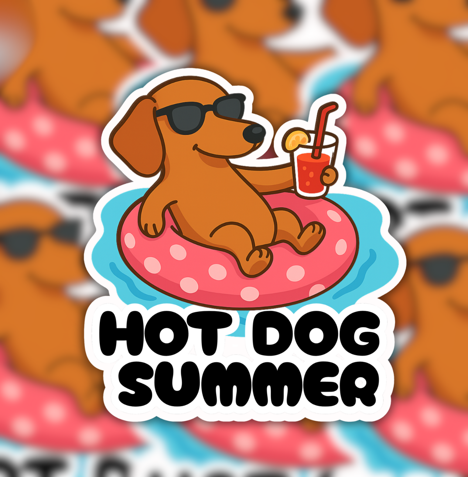 The Doggy District - Hot Dog Summer Sticker