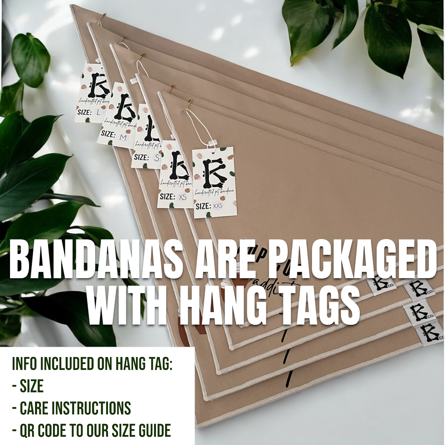 Boneyard Co. - "Free Kisses" Valentine's Day Dog Bandana, Dog Mom Gift: Small / Tie-On