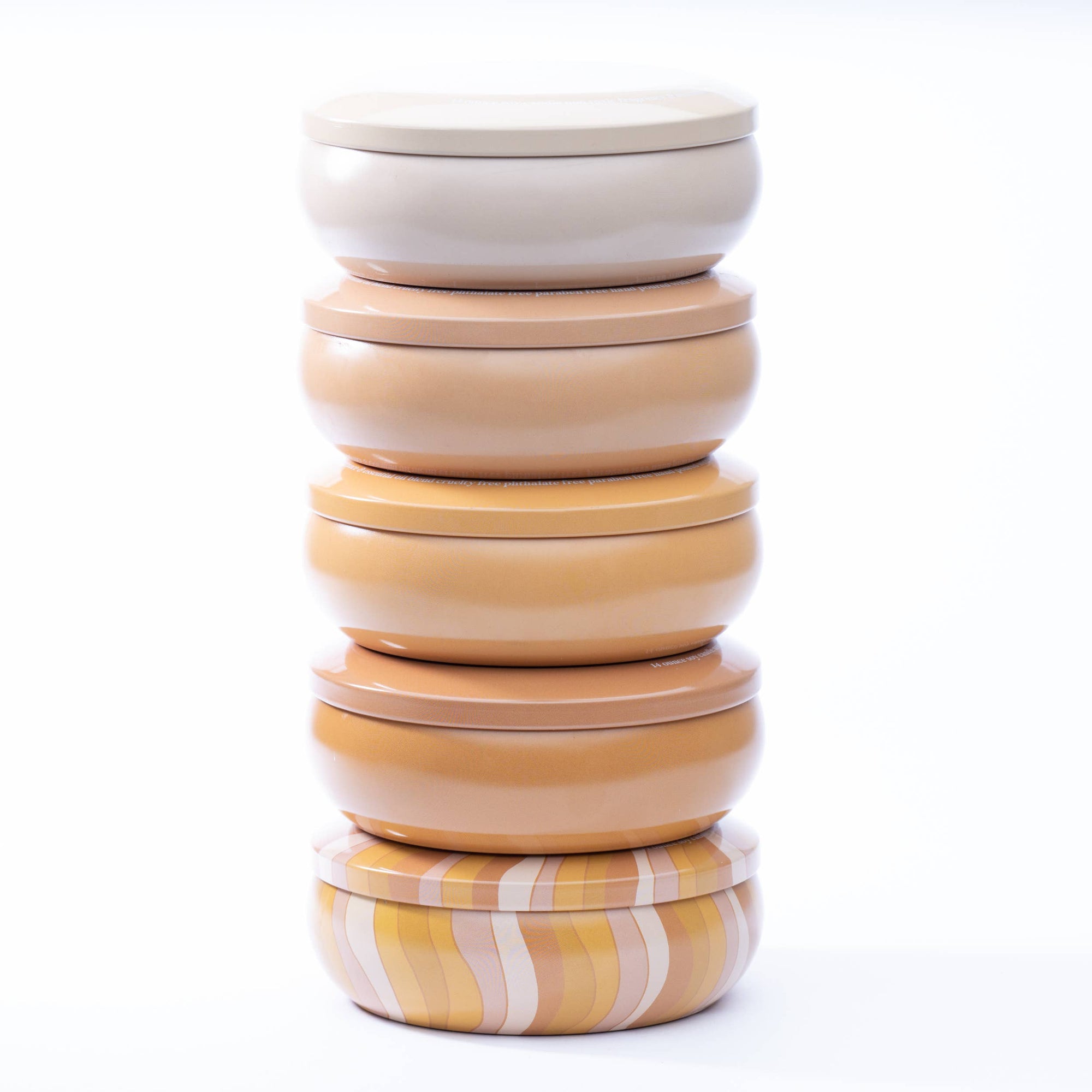 Ginger June Candle Co. - Groovy swirl tin: amber + ginger + jasmine 14 oz candle