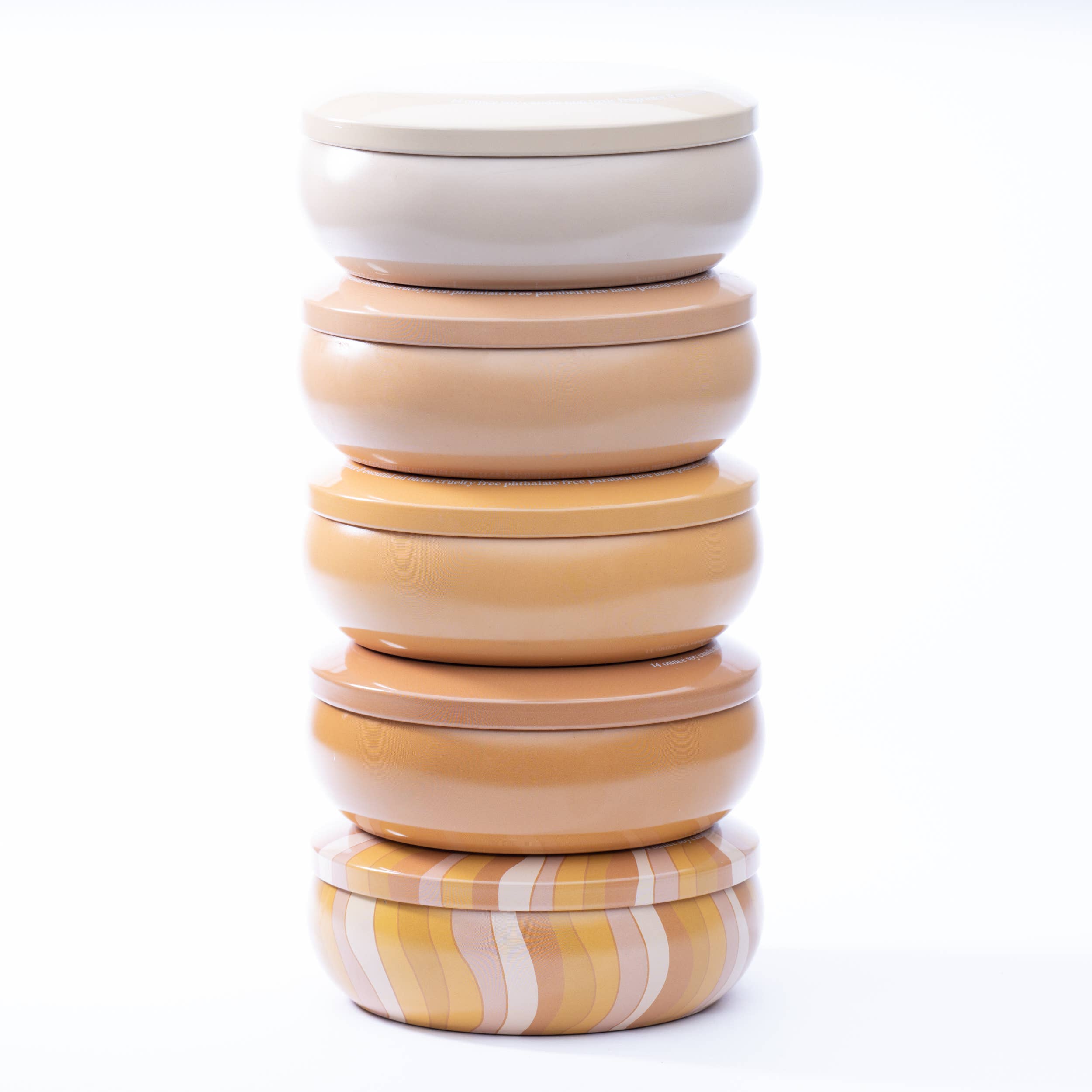 Ginger June Candle Co. - Groovy swirl tin: amber + ginger + jasmine 14 oz candle