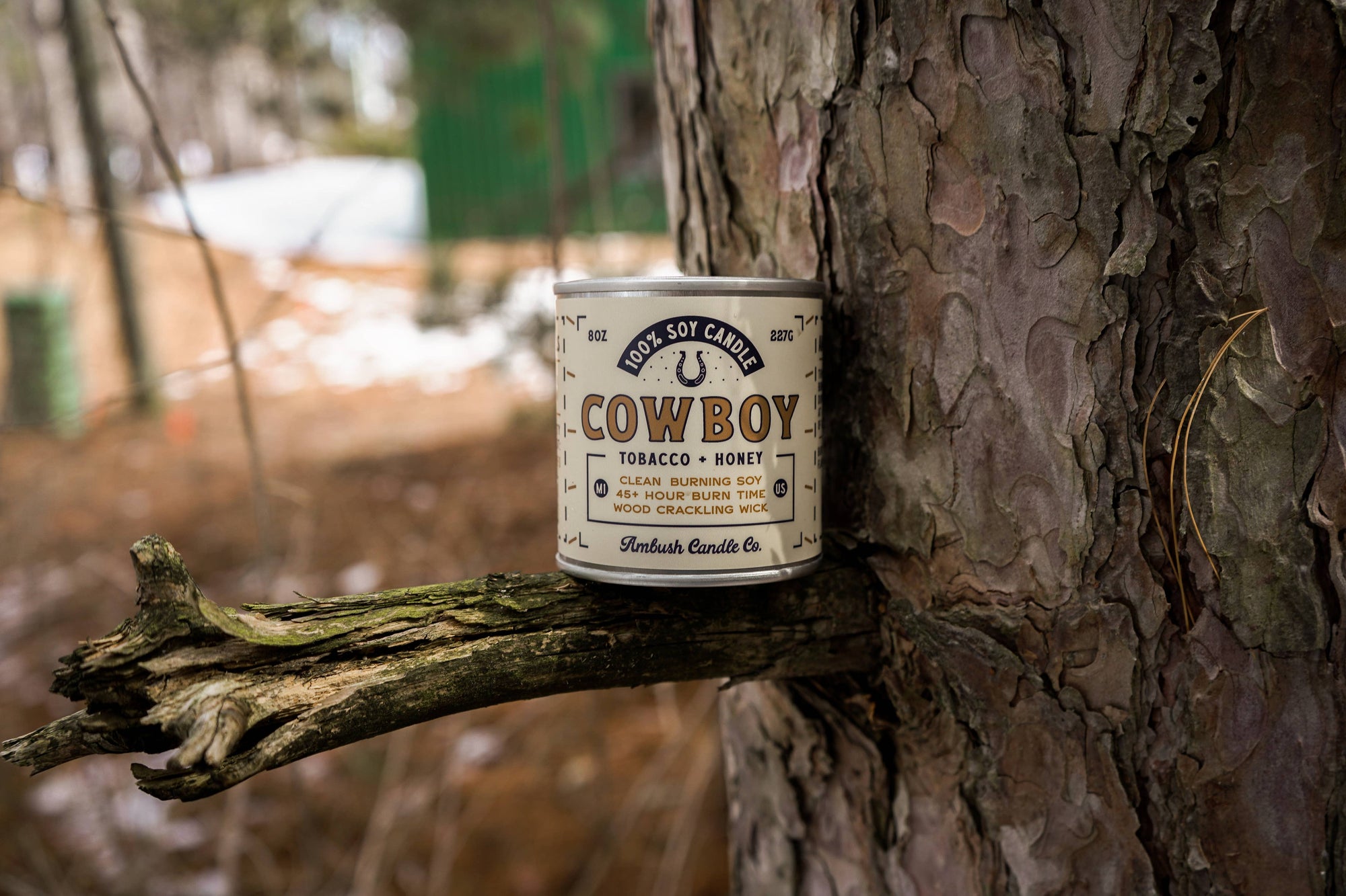 Ambush Candle Co. - Cowboy | Tobacco + Honey 8oz Soy Candle