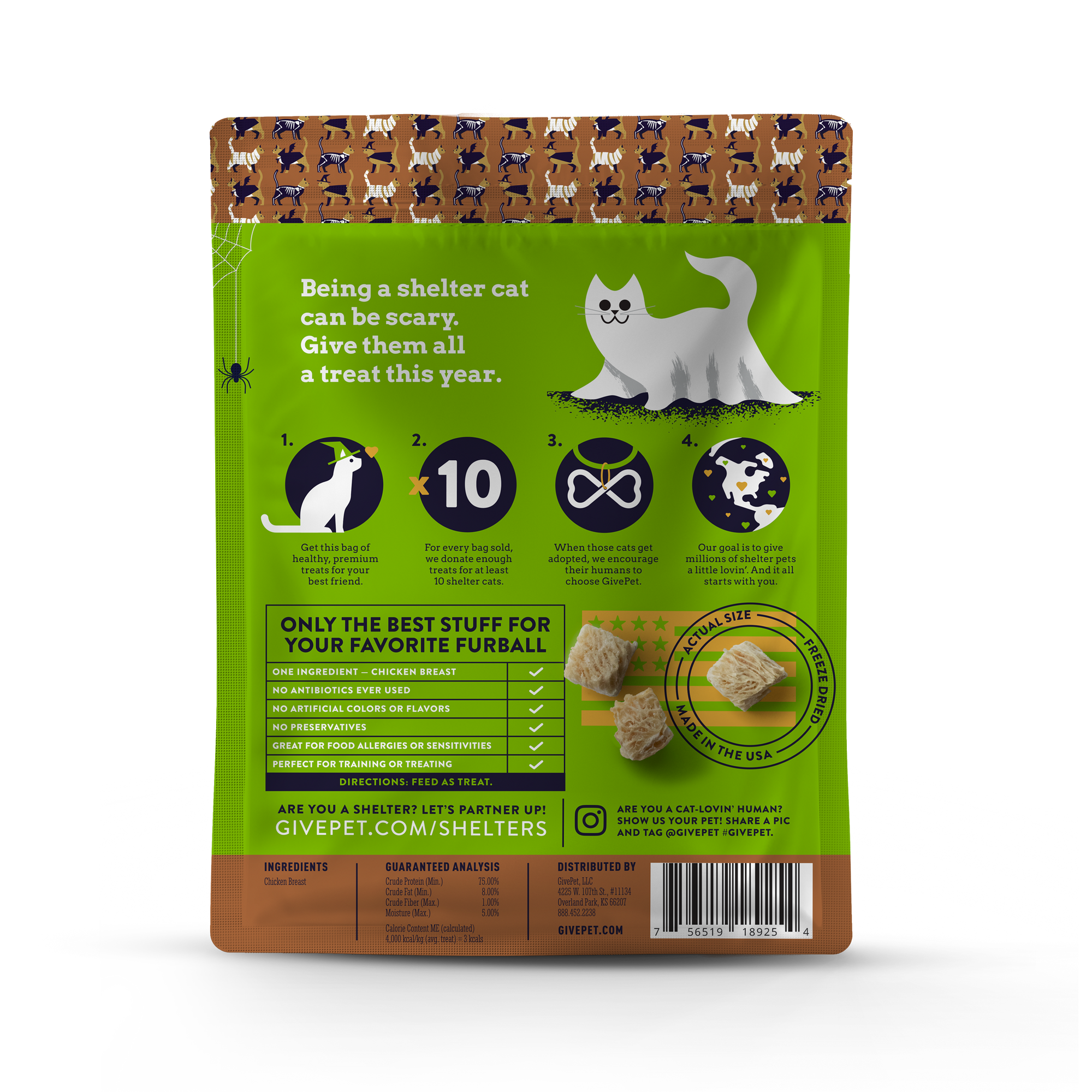GivePet - GivePet Halloween Purr-ty Freeze-Dried Chicken Cat Treats