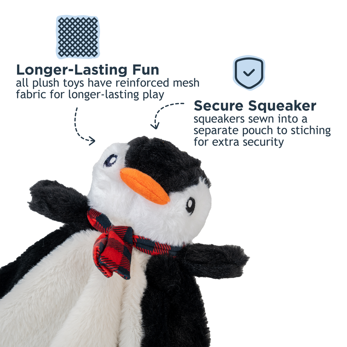 Tall Tails | Penguin Comfort Blanket Dog Toy