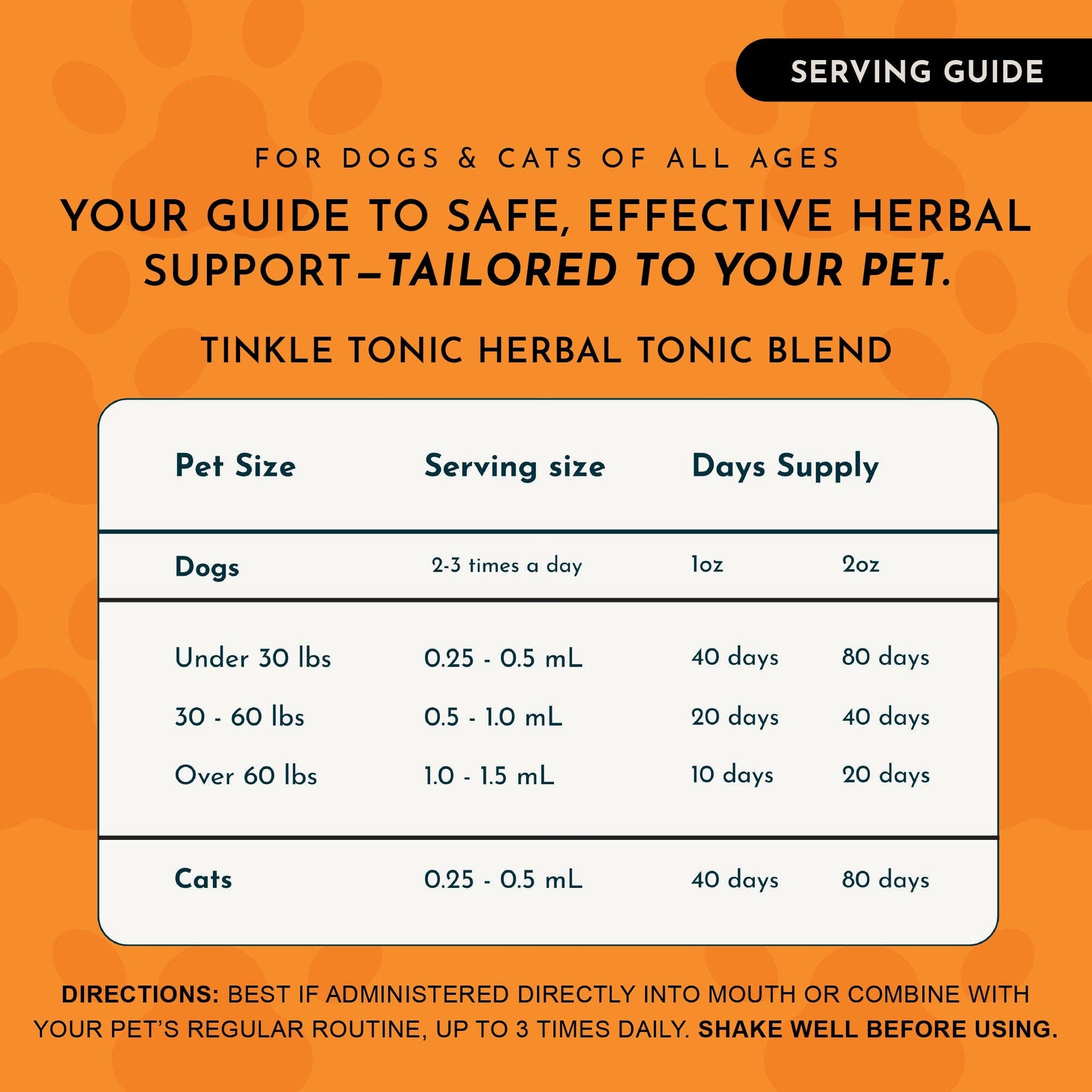 Animal Essentials | Tinkle Tonic Herbal Tonic Blend | Urinary Tract Support: 1oz