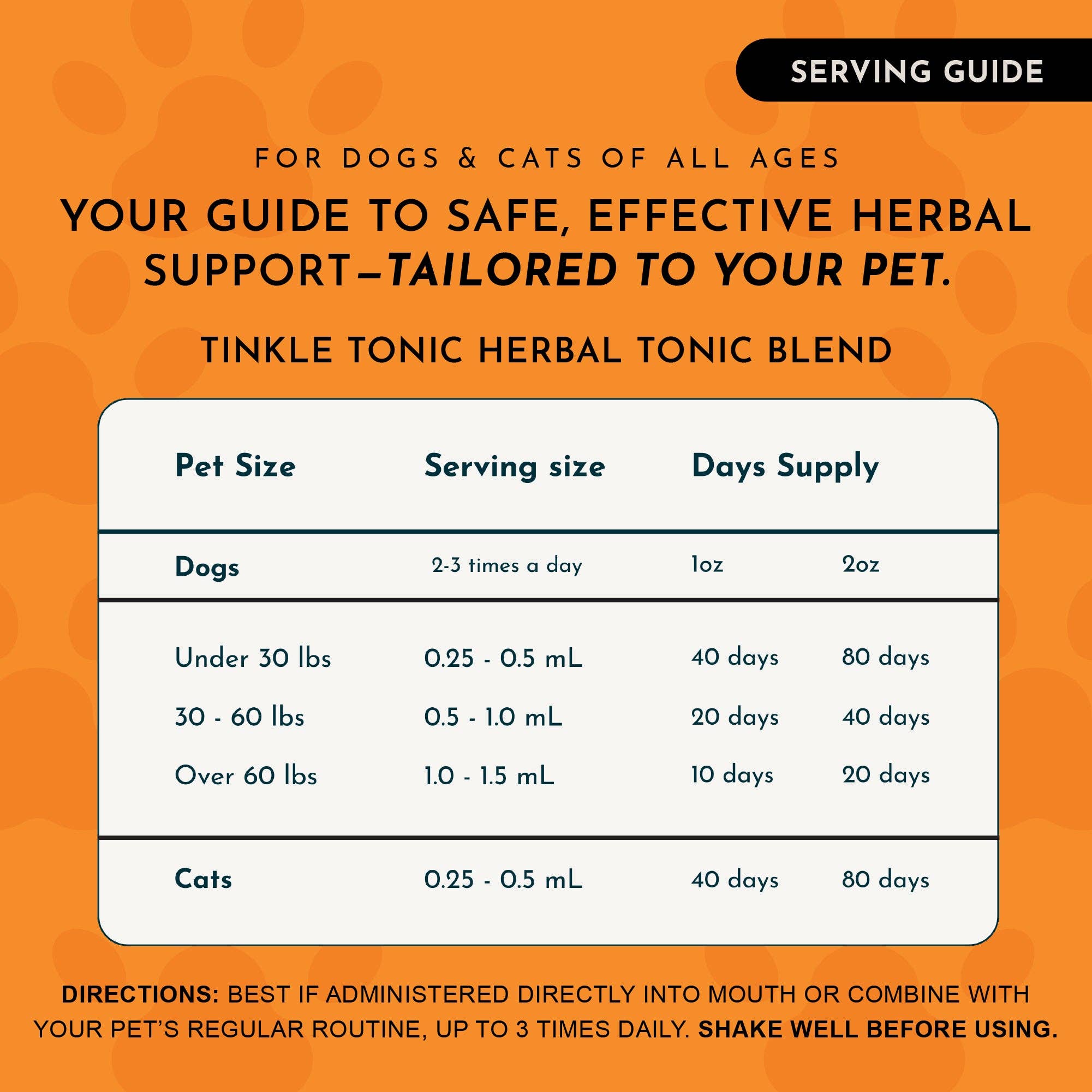 Animal Essentials | Tinkle Tonic Herbal Tonic Blend | Urinary Tract Support: 1oz