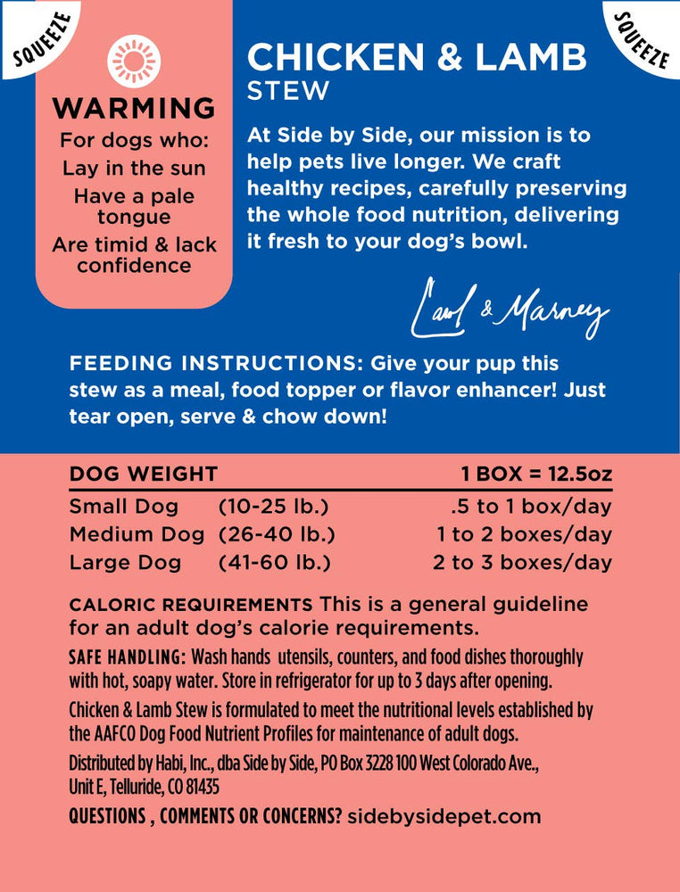 
                  
                    Side By Side - Hearty Tetra Stew - Warming Chicken + Lamb
                  
                