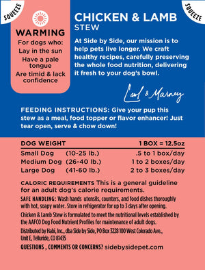 Side By Side - Hearty Tetra Stew - Warming Chicken + Lamb