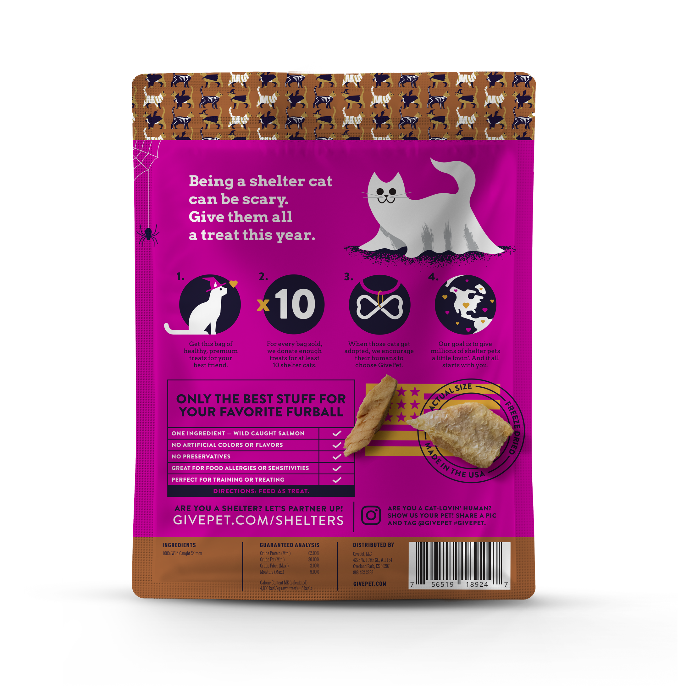 GivePet - GivePet Magic Paw-tion Halloween Freeze-Dried  Cat Treats
