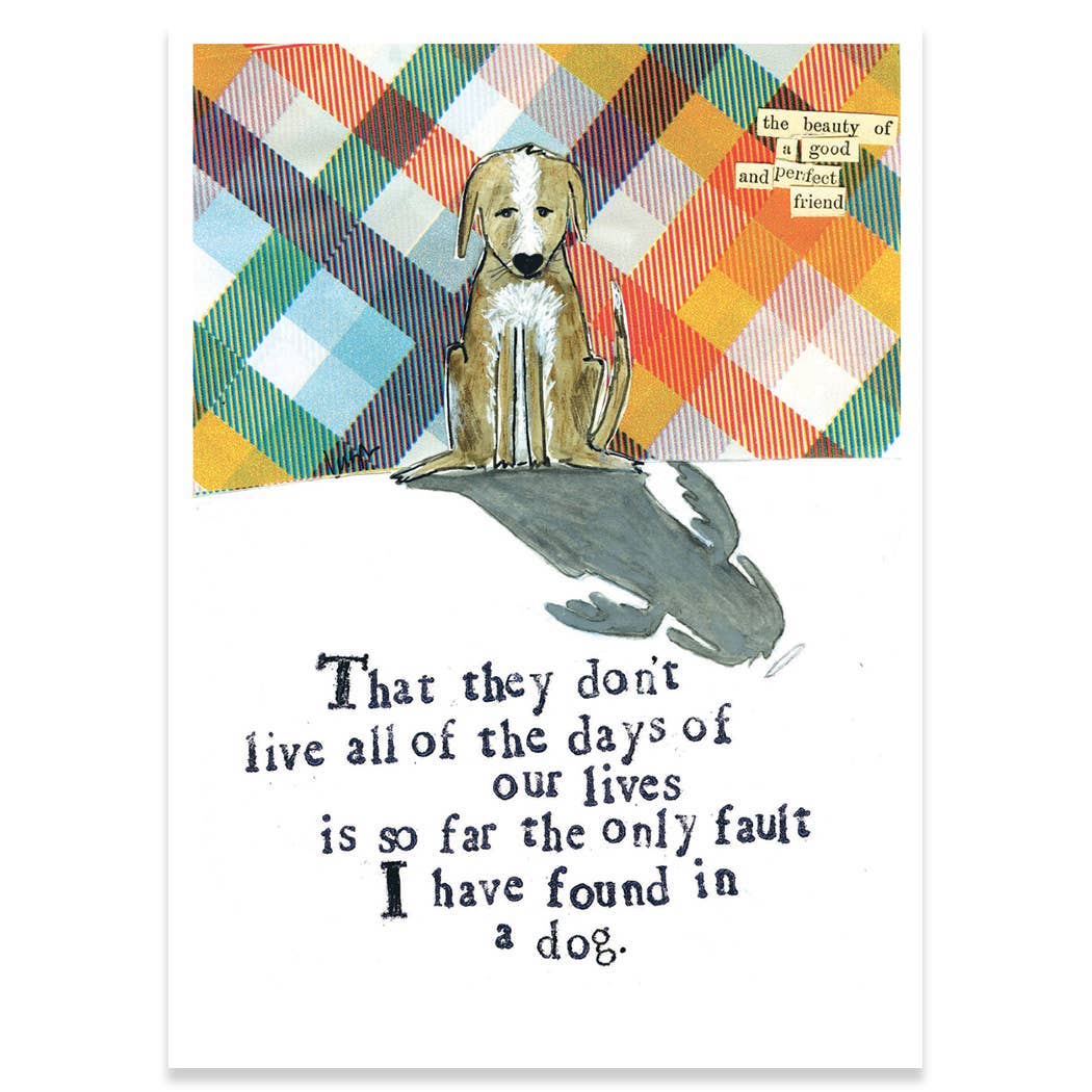 Calypso Cards LLC - A GOOD AND PERFECT FRIEND PET SYMPATHY GREETING CARD 4.5 x 6.25"