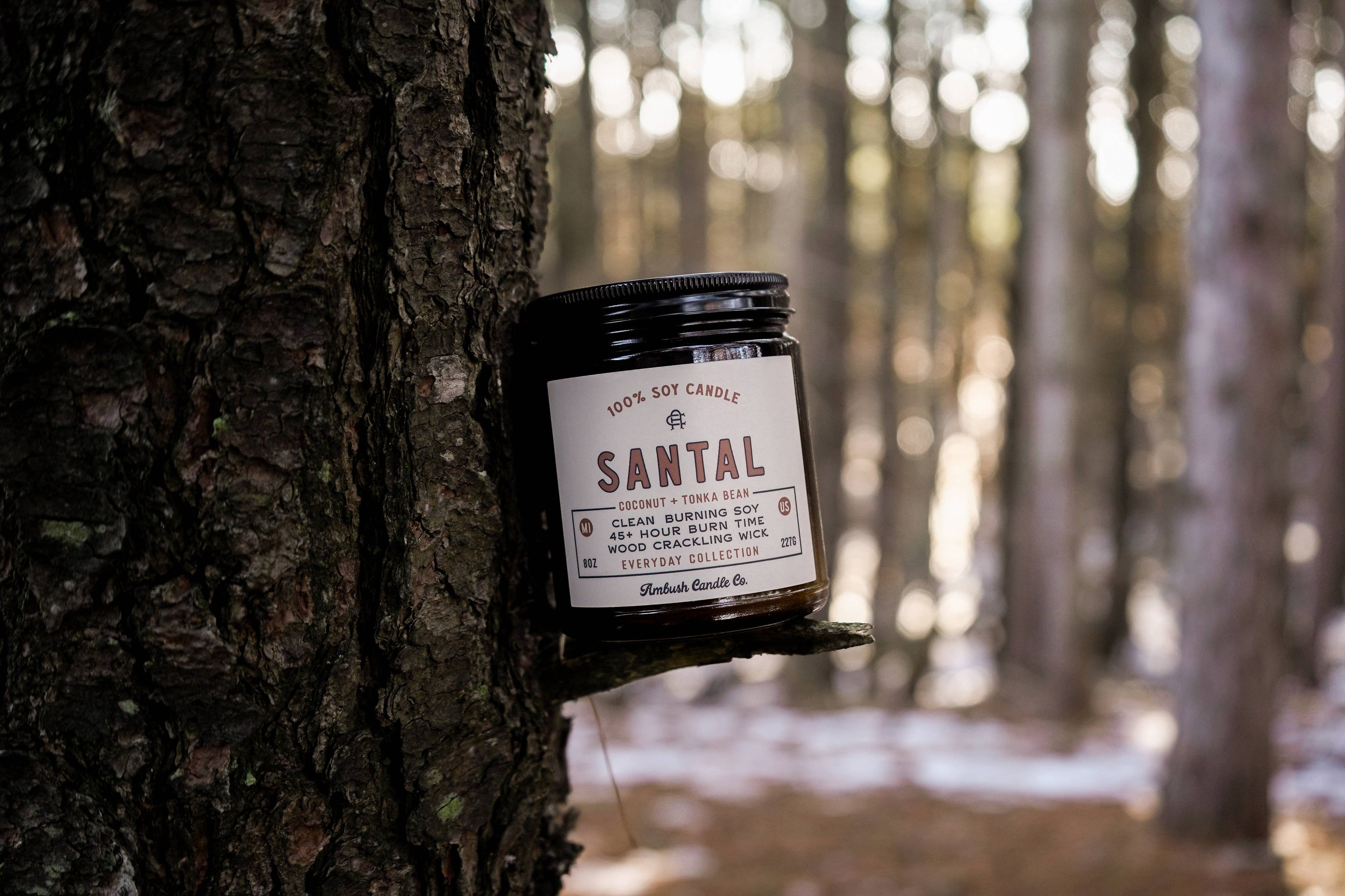 Ambush Candle Co. - Santal | Coconut + Tonka Bean 8oz Soy Candle