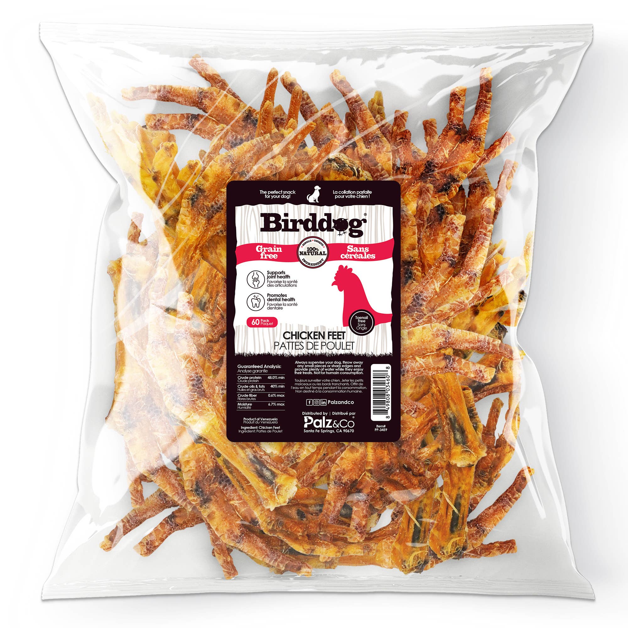 Palz&Co - Birddog Chicken Feet (No Nails) - Pack of 60