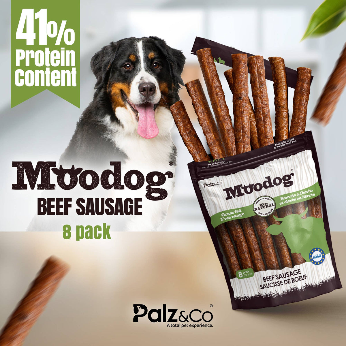 Palz&Co | MooDog Beef Sausage (8 Pack)