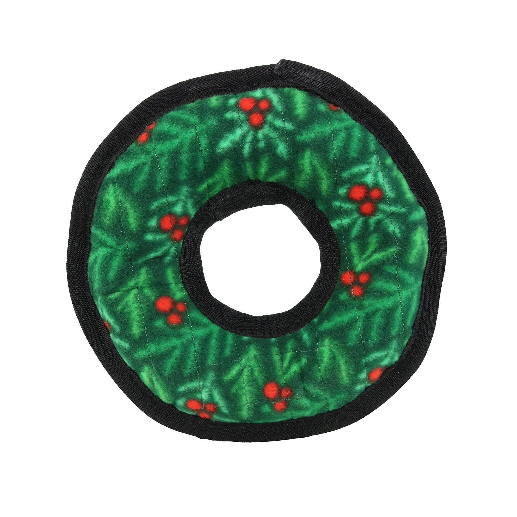 Tuffy Dog Toys - VIP Products - Tuffy Holiday Medium Ring Wreath, Durable Squeaky Dog Toy