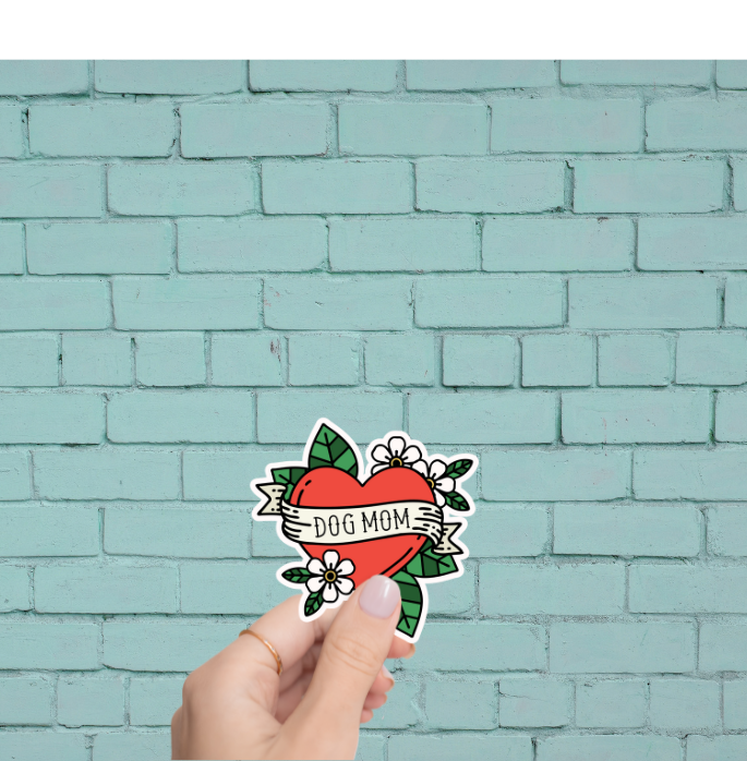 The Doggy District - Dog Mom Tattoo Sticker