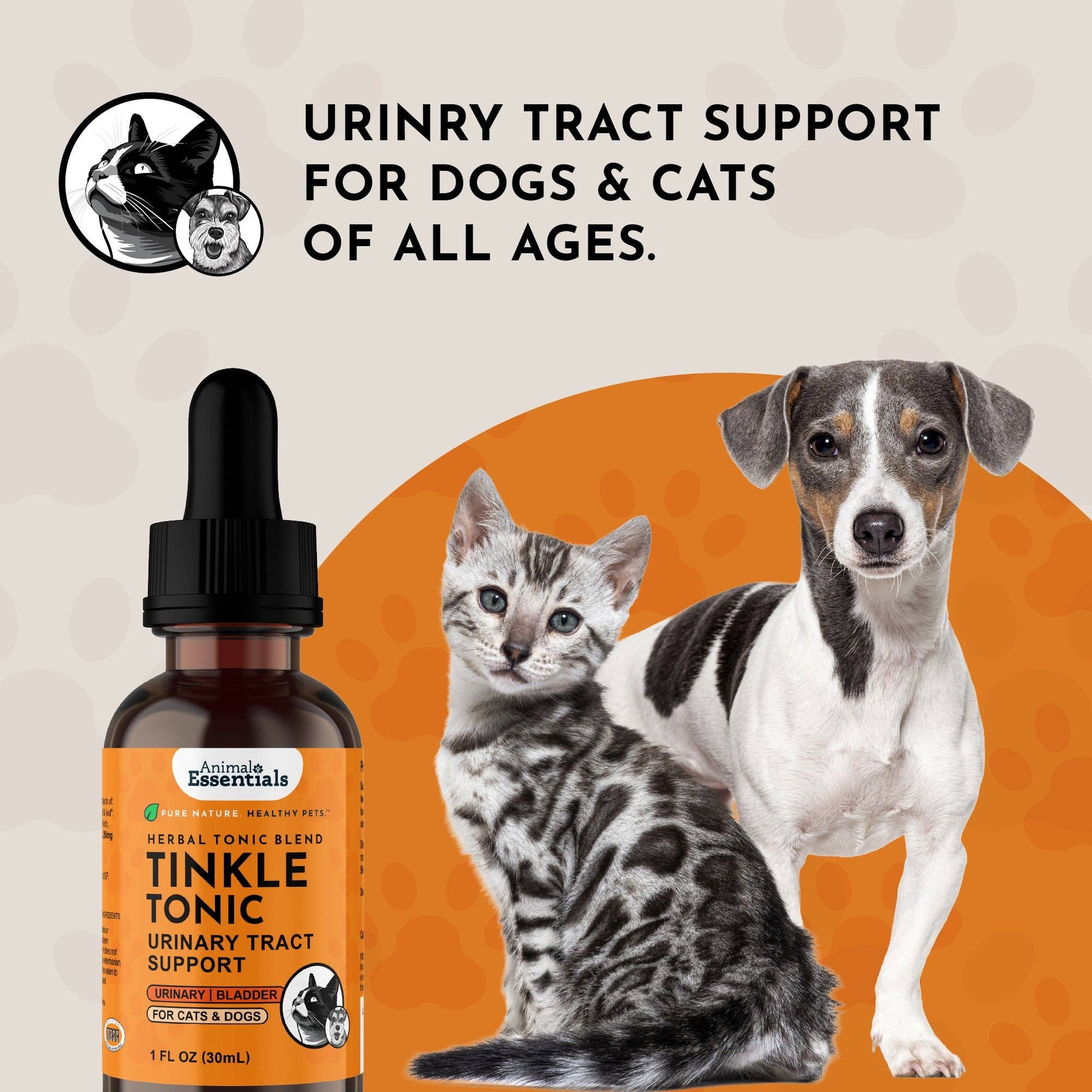Animal Essentials | Tinkle Tonic Herbal Tonic Blend | Urinary Tract Support: 1oz