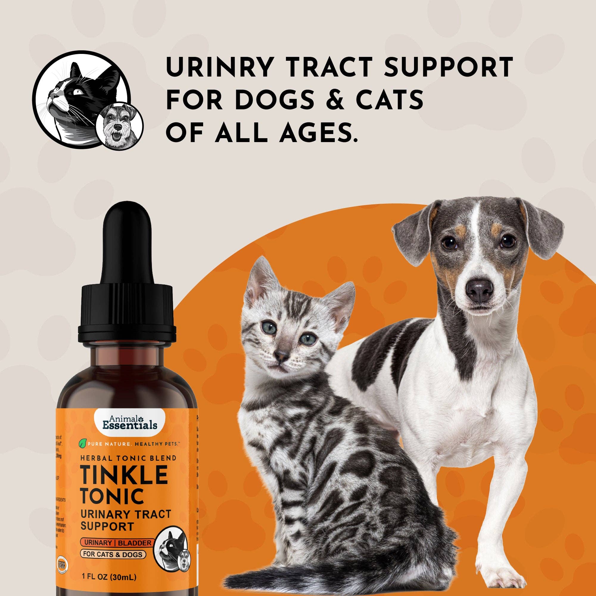 Animal Essentials | Tinkle Tonic Herbal Tonic Blend | Urinary Tract Support: 1oz