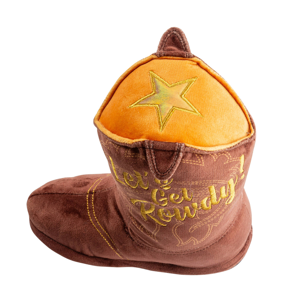 Haute Diggity Dog - Brown Western Cowboy Boot  | Squeaker Dog Toy