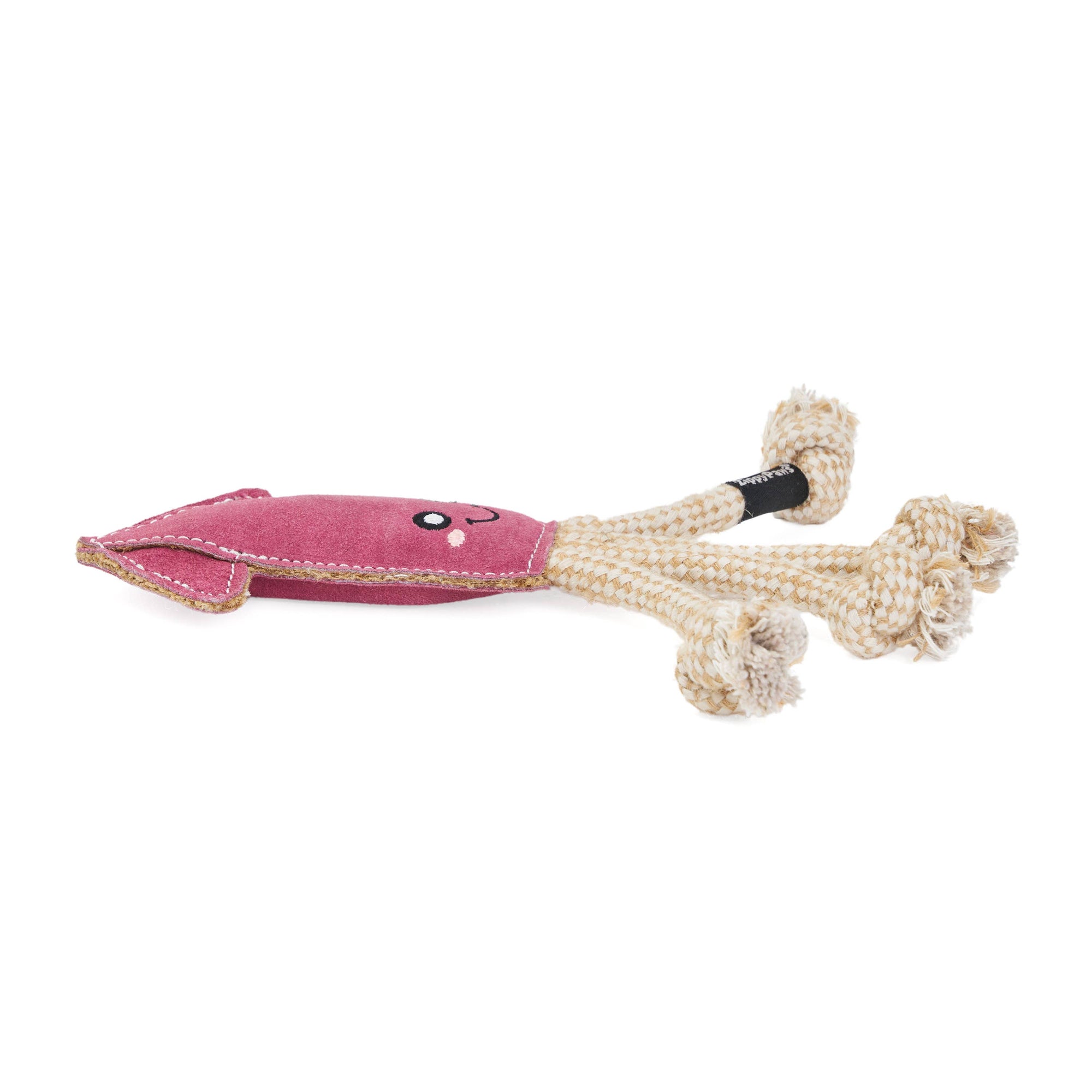 ZippyPaws - EcoZippy Suede and Rope Buddies - Squid - Dog Toy