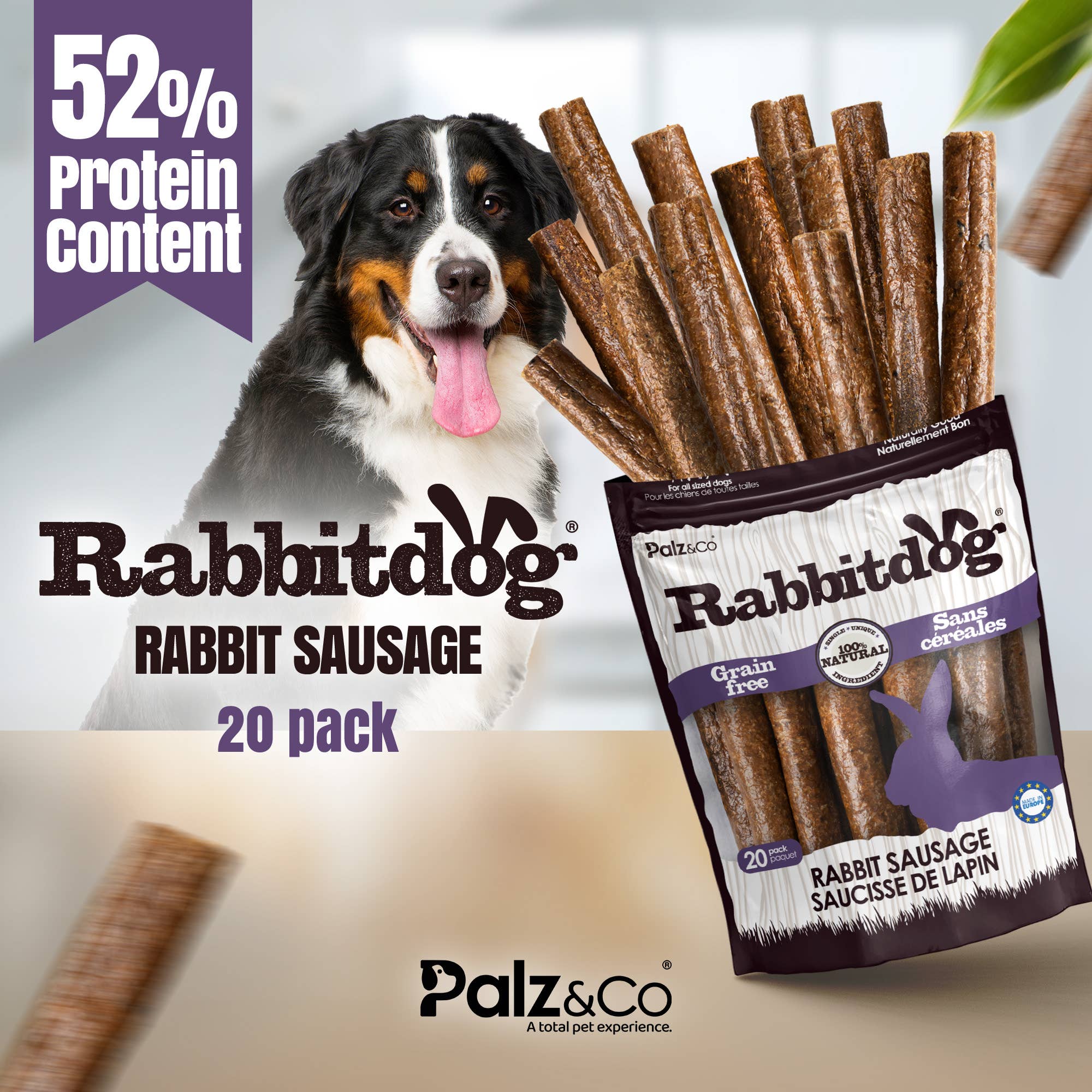 Palz&Co - RabbitDog Rabbit Sausage (20 Pack