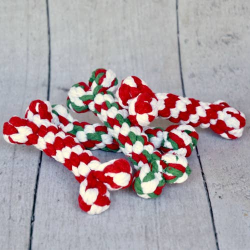 Finnegan’s Standard Goods - Holiday Bone Rope Toy
: Red