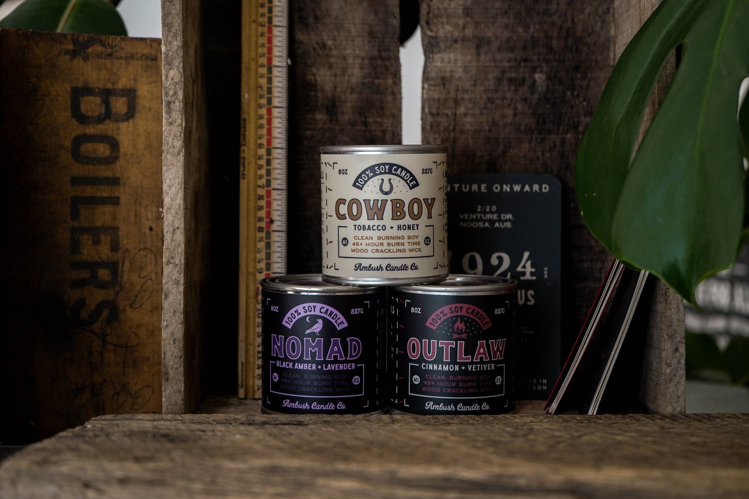Ambush Candle Co. - Cowboy | Tobacco + Honey 8oz Soy Candle