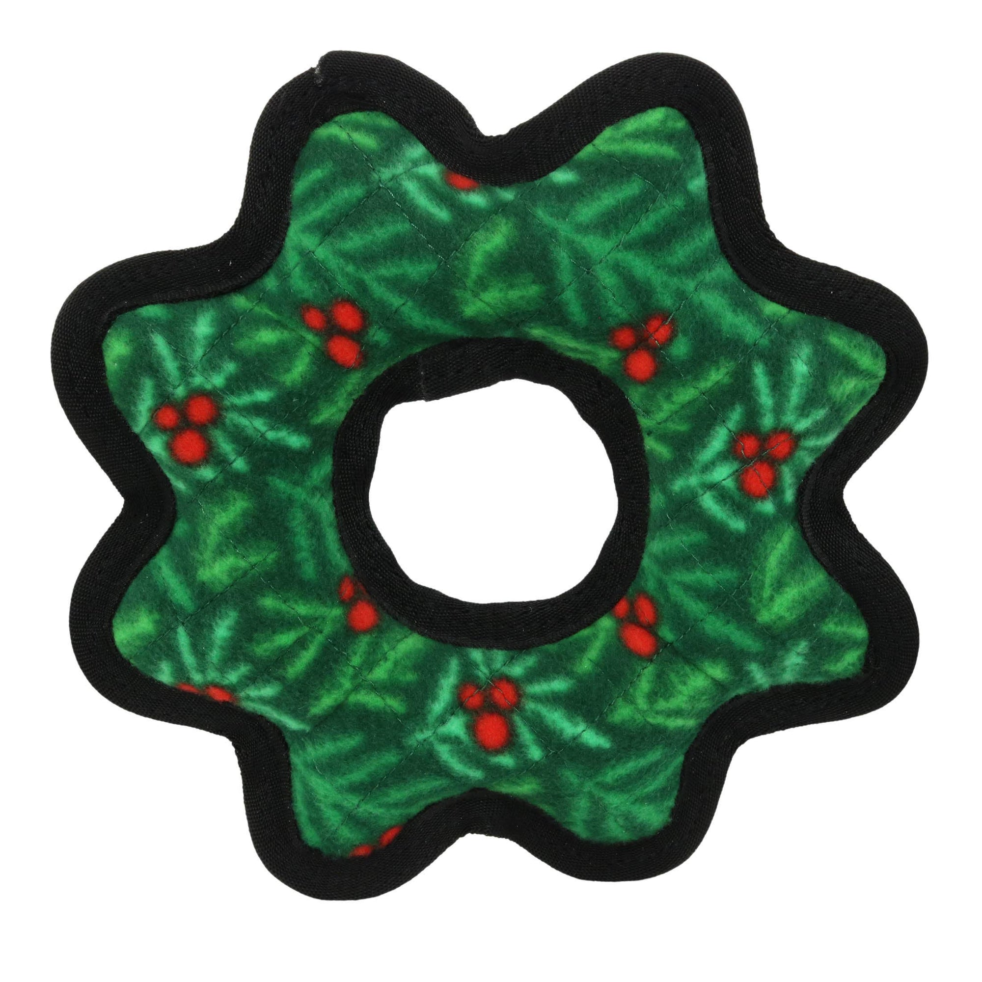 Tuffy Dog Toys - VIP Products - Tuffy Holiday Medium Gear Ring Wreath, Durable Dog Toy