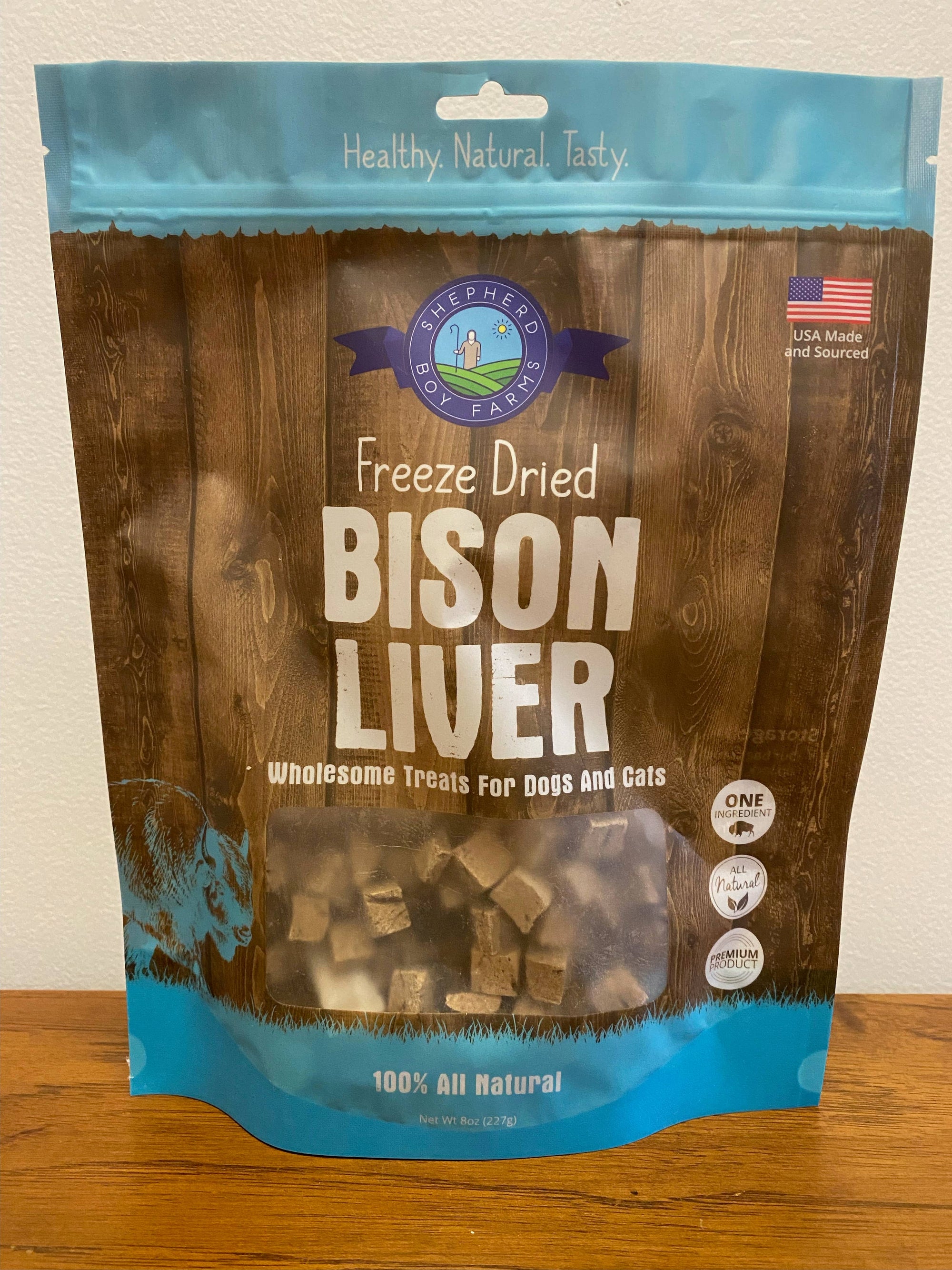 Shepherd Boy Farms- Freeze Dried Bison Liver Treats (3oz, 8oz)