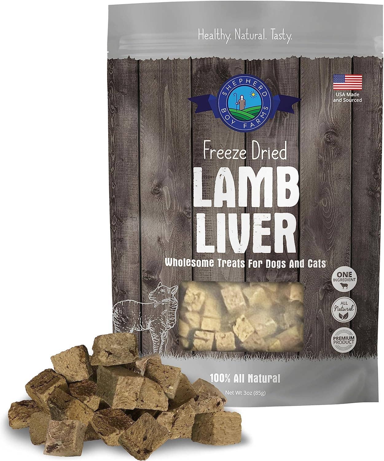 Shepherd Boy Farms - Freeze Dried Lamb Liver Treats: 3oz