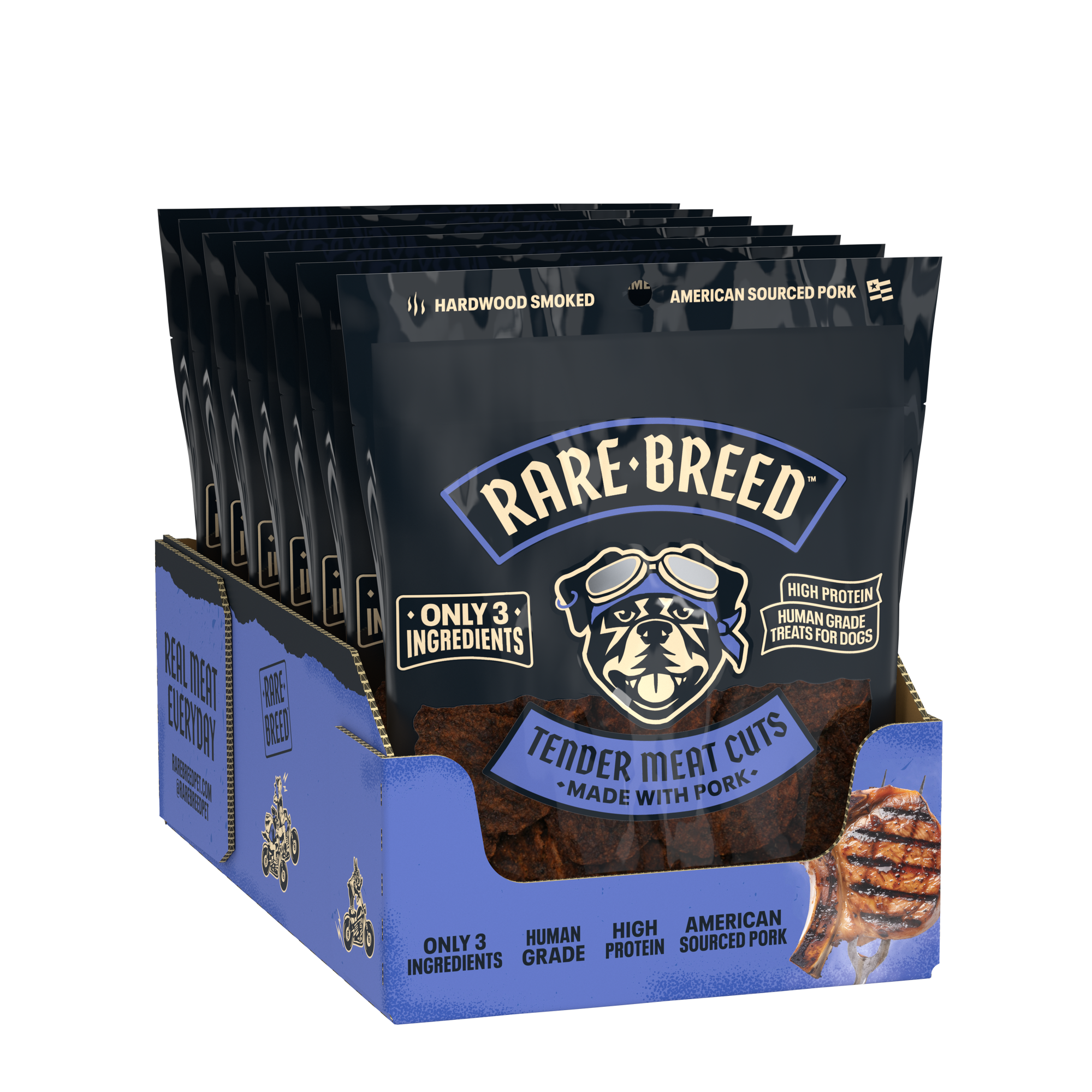 Rare Breed - 1oz Pork Tender Meat Cuts - Sold as a 12ct Case