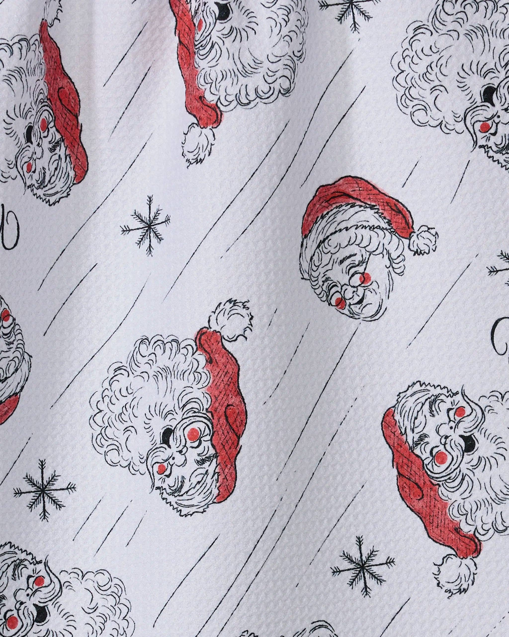 Geometry - Claus Family Christmas Tea Towel