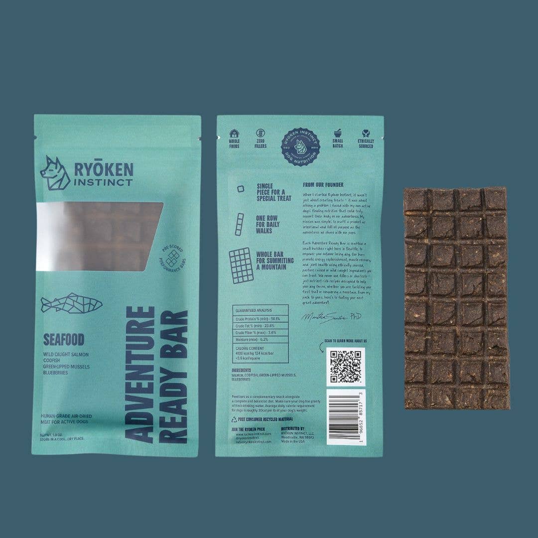 RYŌKEN INSTINCT - Seafood Treat & Snack Bar for Active Dogs -Energy & Recovery