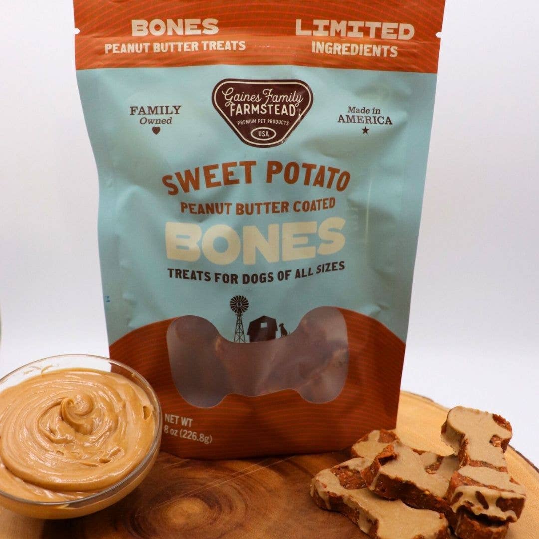 Gaines Family Farmstead - Sweet Potato Peanut Butter Bone (8oz)