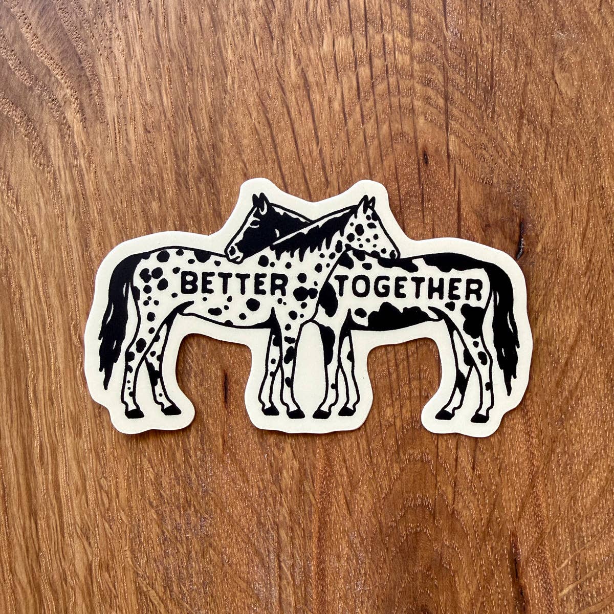Steel Bison - Better Together Horses 3 Inch Small Matte Vinyl Sticker