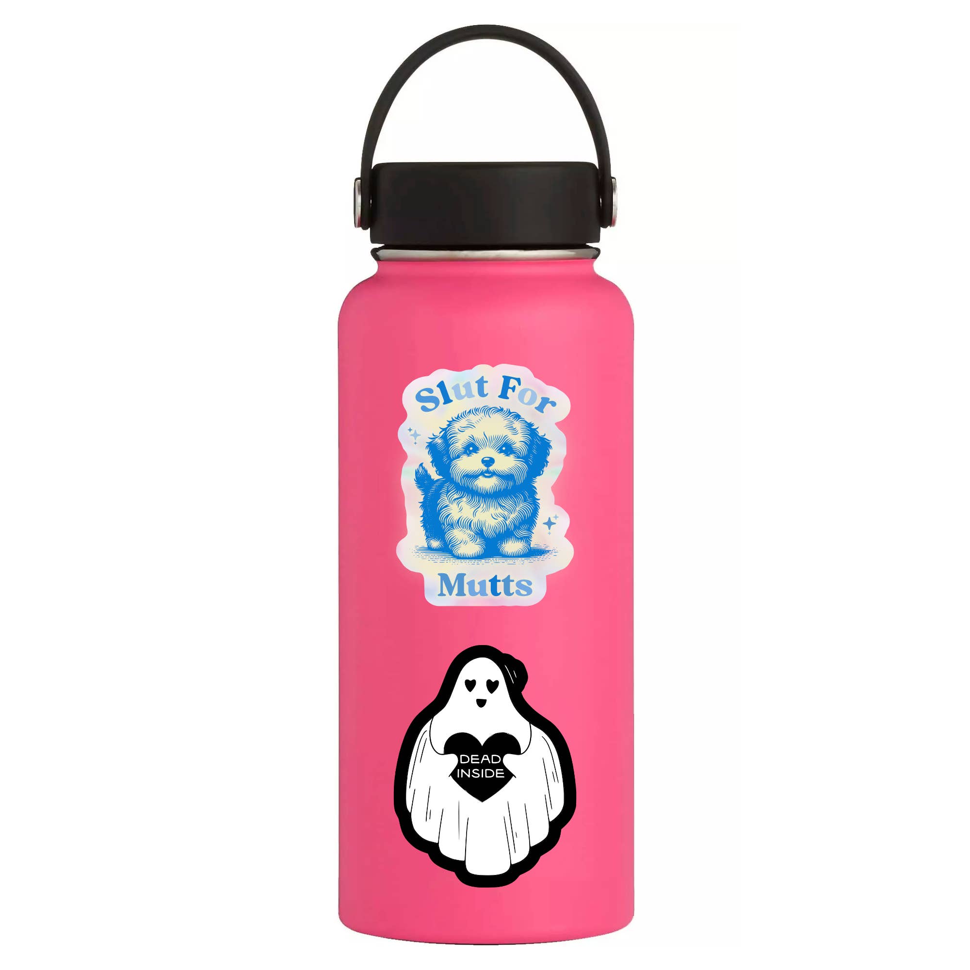 Juju and Moxie - Slut For Mutts Dog Pooch Rescue High Quality Vinyl Sticker