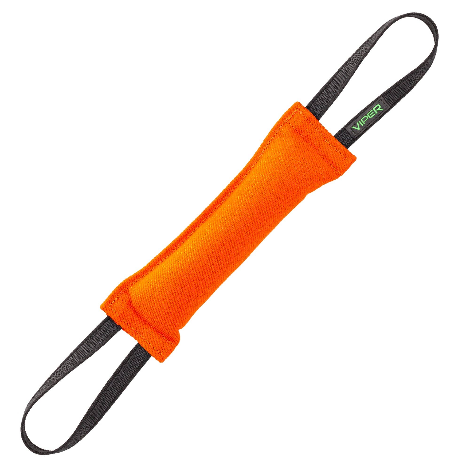 Dogline - Viper French Linen Tug Dog Toy: Orange / 12in L x 2in W