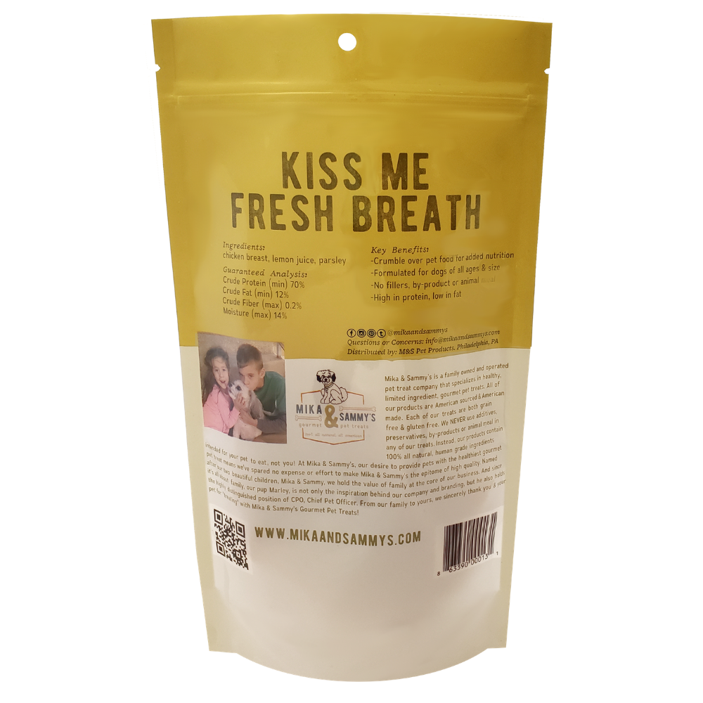 Mika and Sammy's Gourmet Pet Treats - Kiss Me Fresh Breath: 5oz Bag