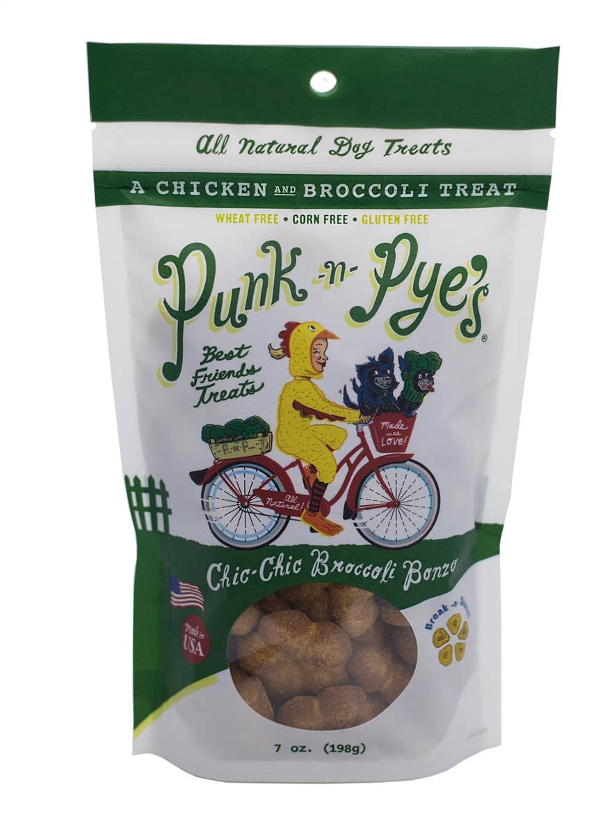 PUNK N PYE'S Best Friends Treats - Punk N Pye's Chicken Chic  Broccoli Bonzo Dog Treats