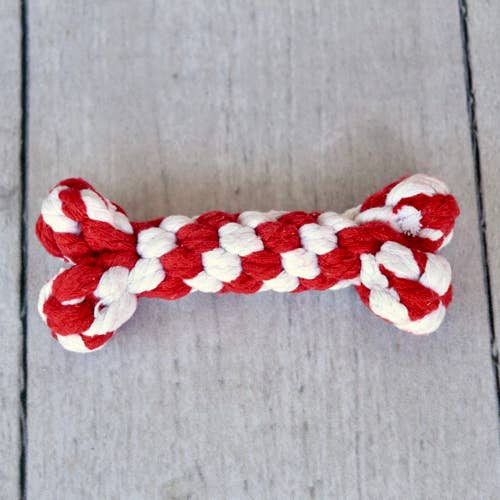 Finnegan’s Standard Goods - Holiday Bone Rope Toy
: Red