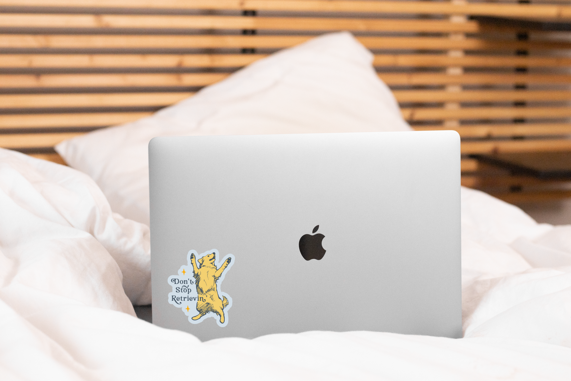 Yarnival - Don't Stop Retrievin'  Sticker - dog mom, retriever, pet