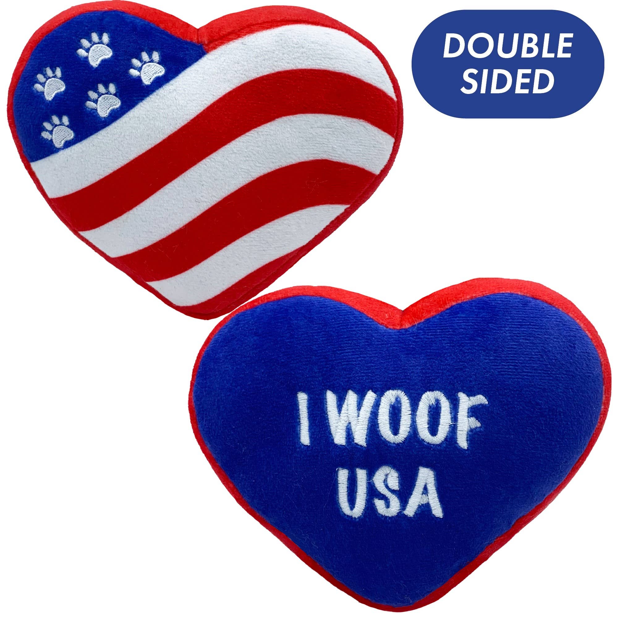 Huxley & Kent - Paws & Stripes Heart Dog Toy