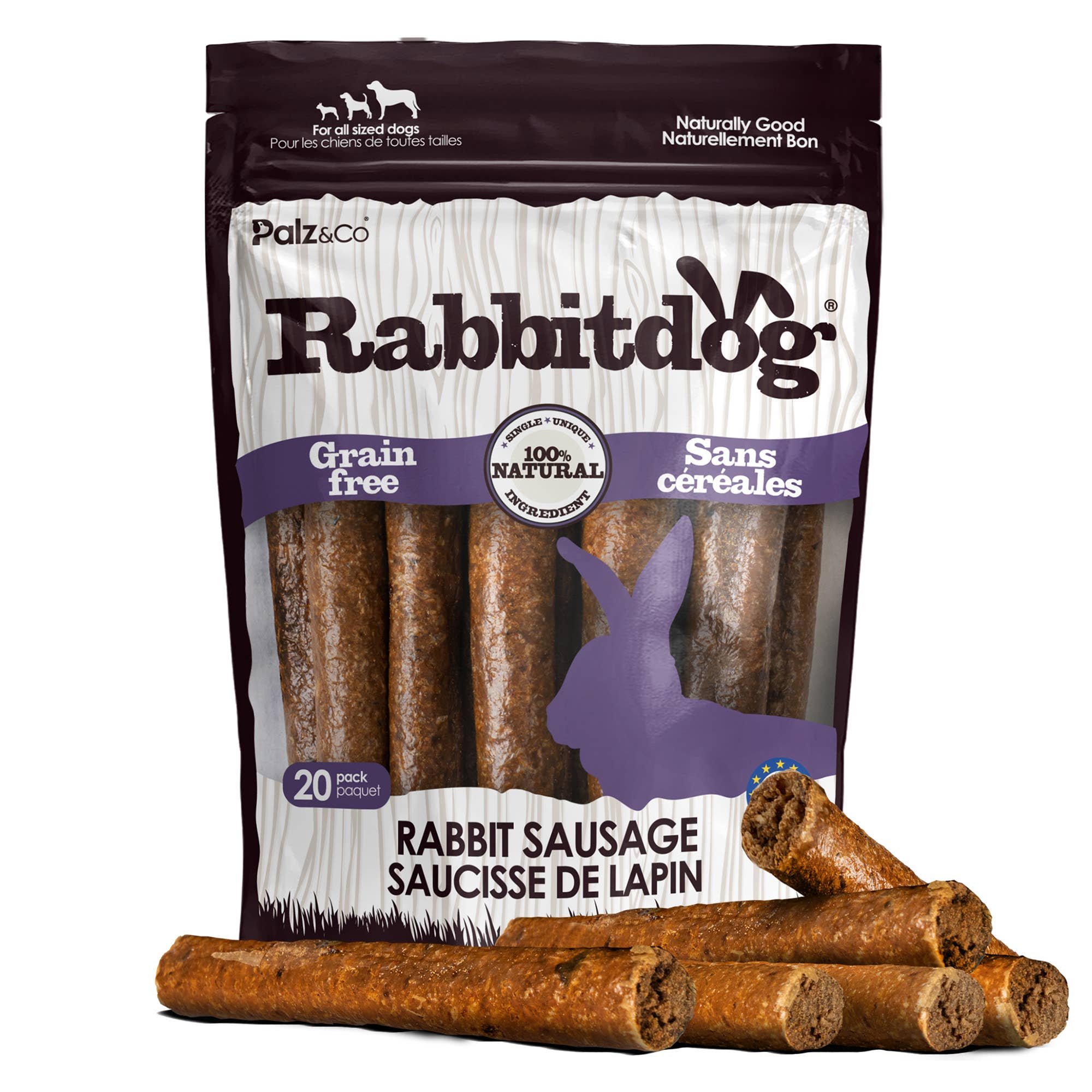 Palz&Co - RabbitDog Rabbit Sausage (20 Pack
