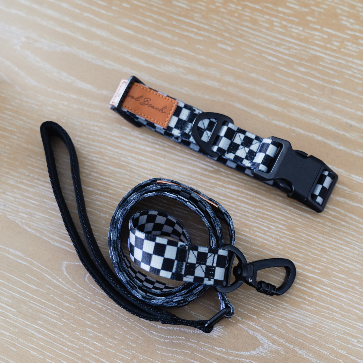 Local Beach - Local Beach Checker 5ft Dog Leash Black/Gray: Black/Grey Checker / 5ft / Black/Gray Checker Leash