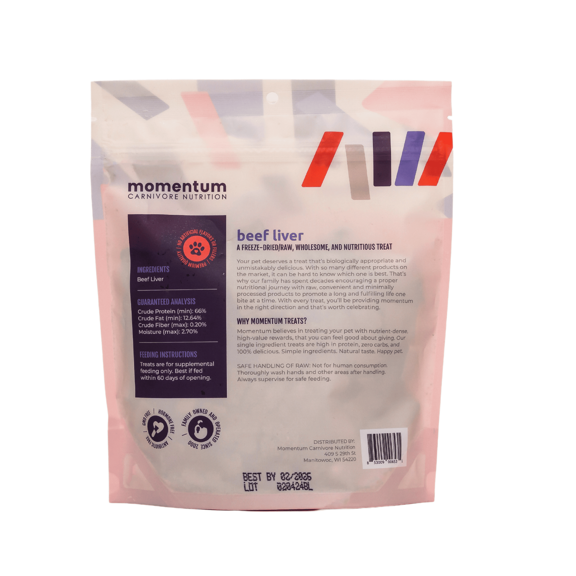 Momentum Carnivore Nutrition - Beef Liver Dog Treats (4 oz)