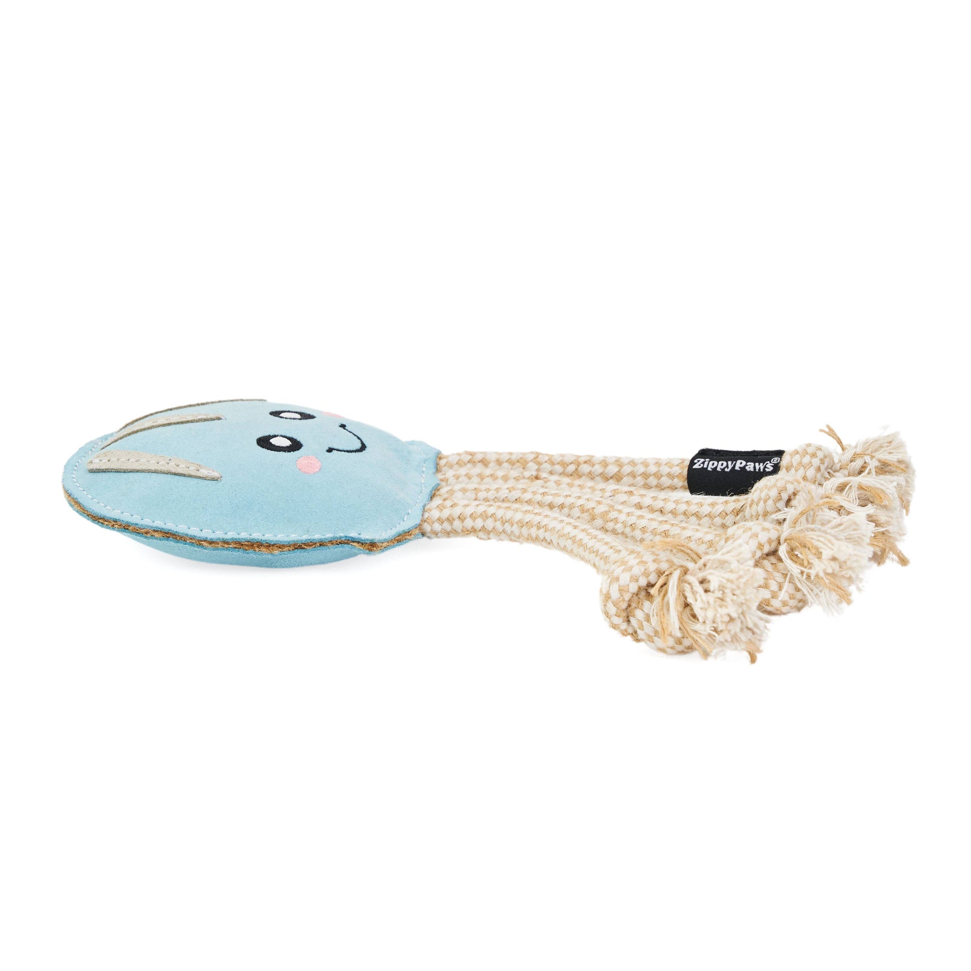 ZippyPaws - EcoZippy Suede and Rope Buddies - Jellyfish - Dog Toy