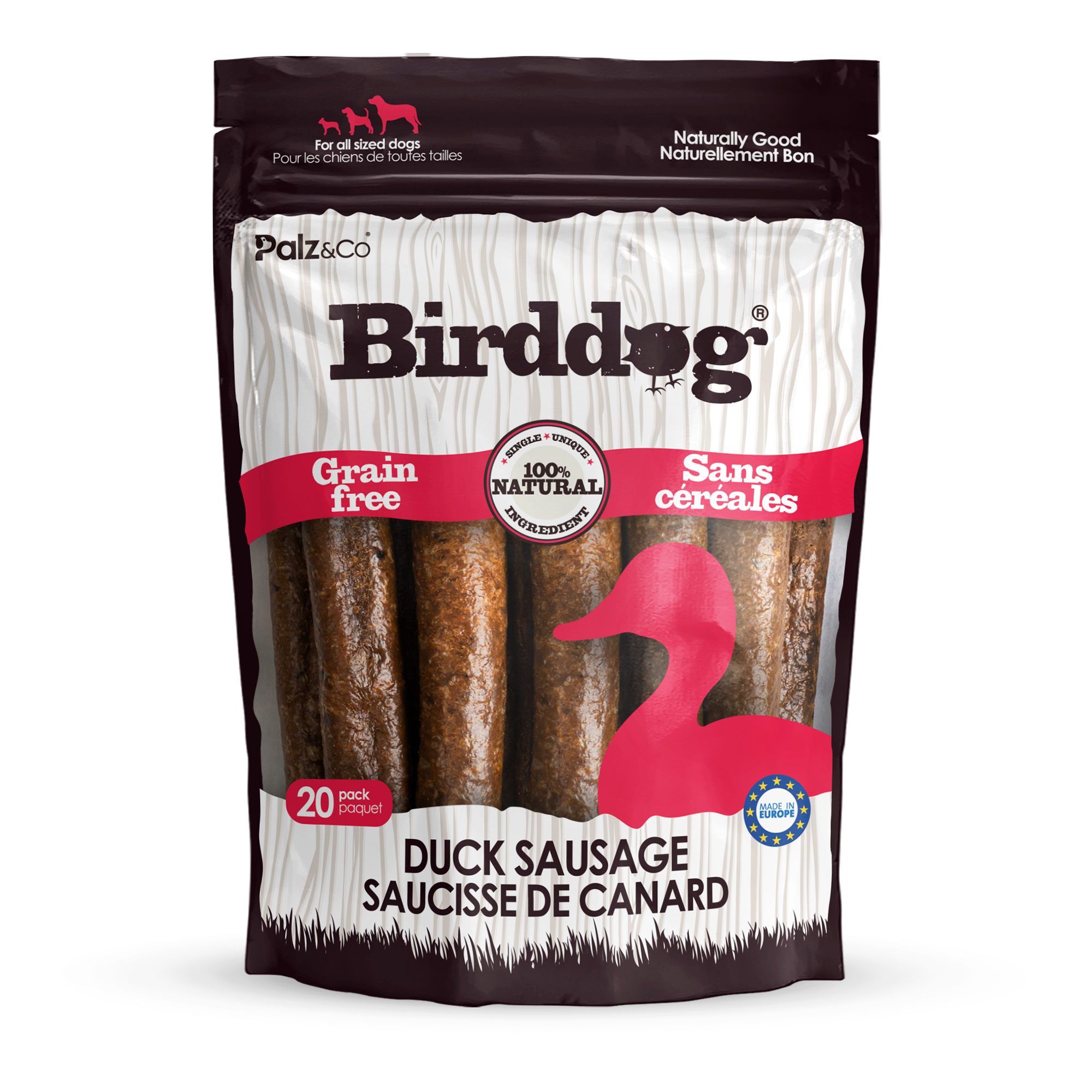 Palz&Co - Birddog Duck Sausage: 8 Pack