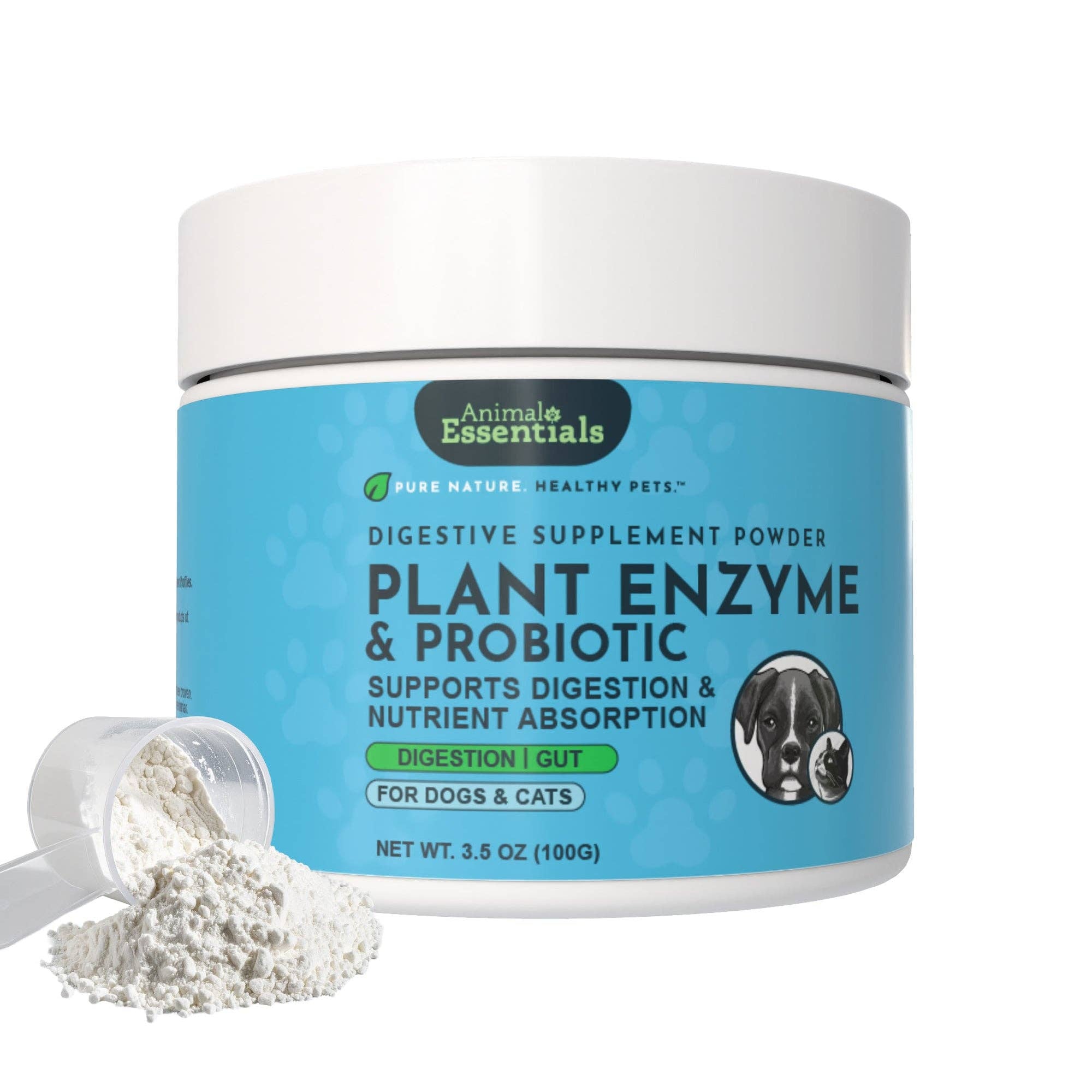 Animal Essentials - Plant Enzyme and Probiotic Powder | Digestive Support: 100g