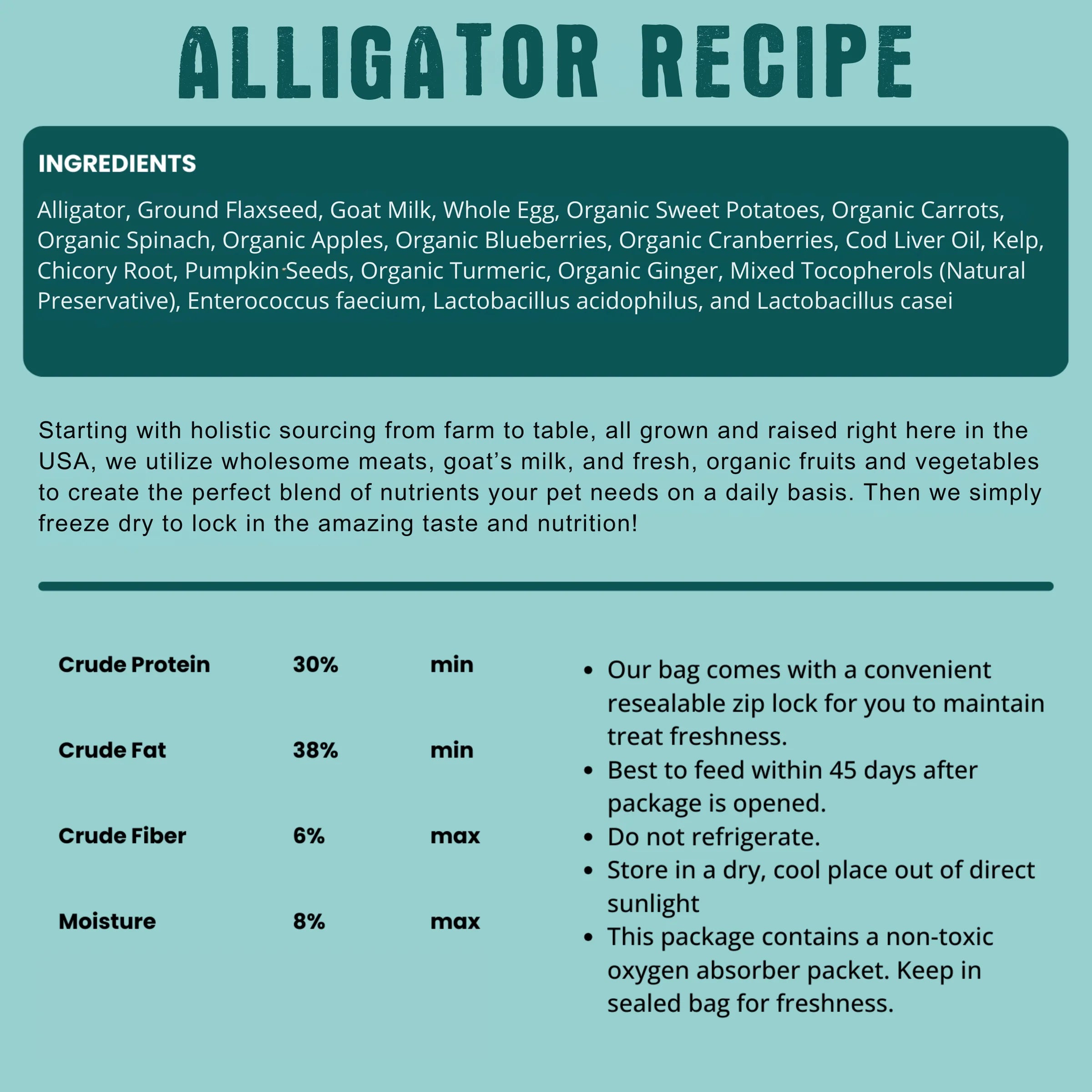 Shepherd Boy Farms - Freeze Dried Alligator Recipe for Dogs